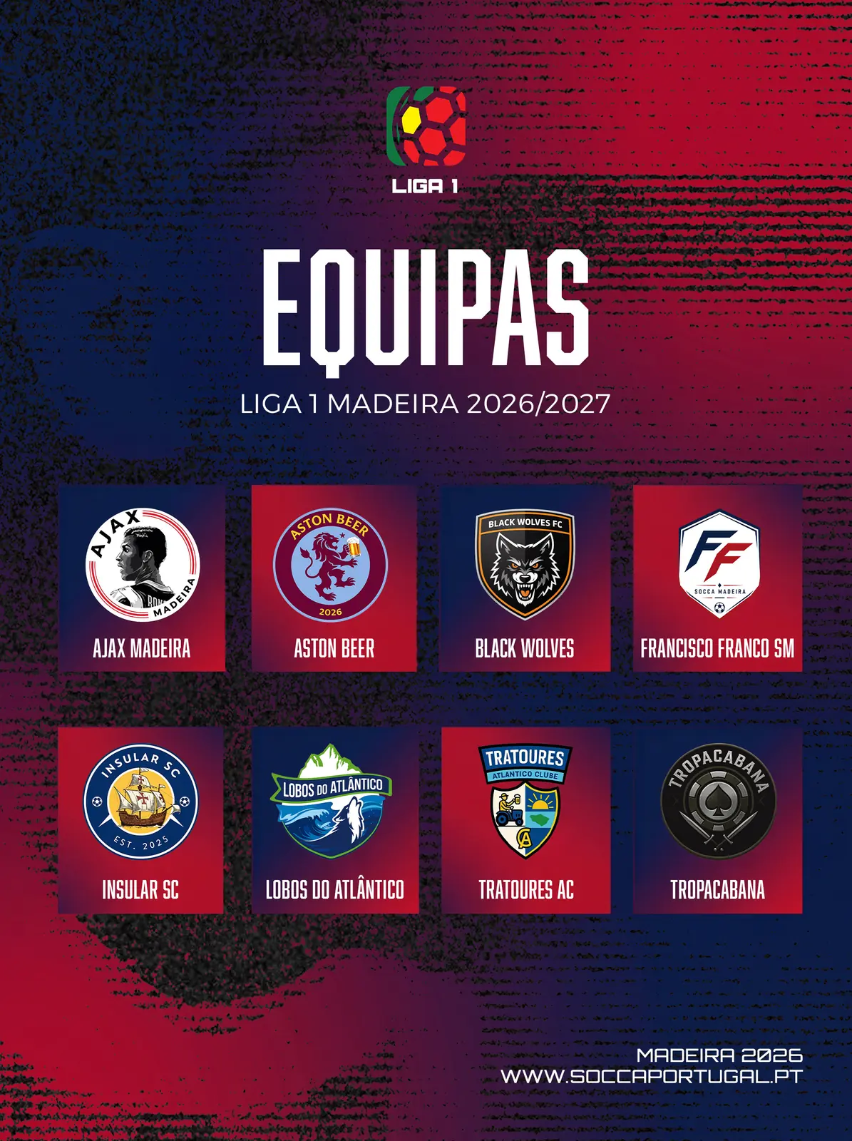 Equipas Liga1 | SOCCA Portugal Madeira