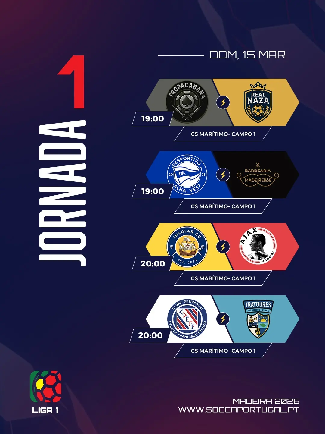 Jornada Liga1 | SOCCA Portugal Madeira