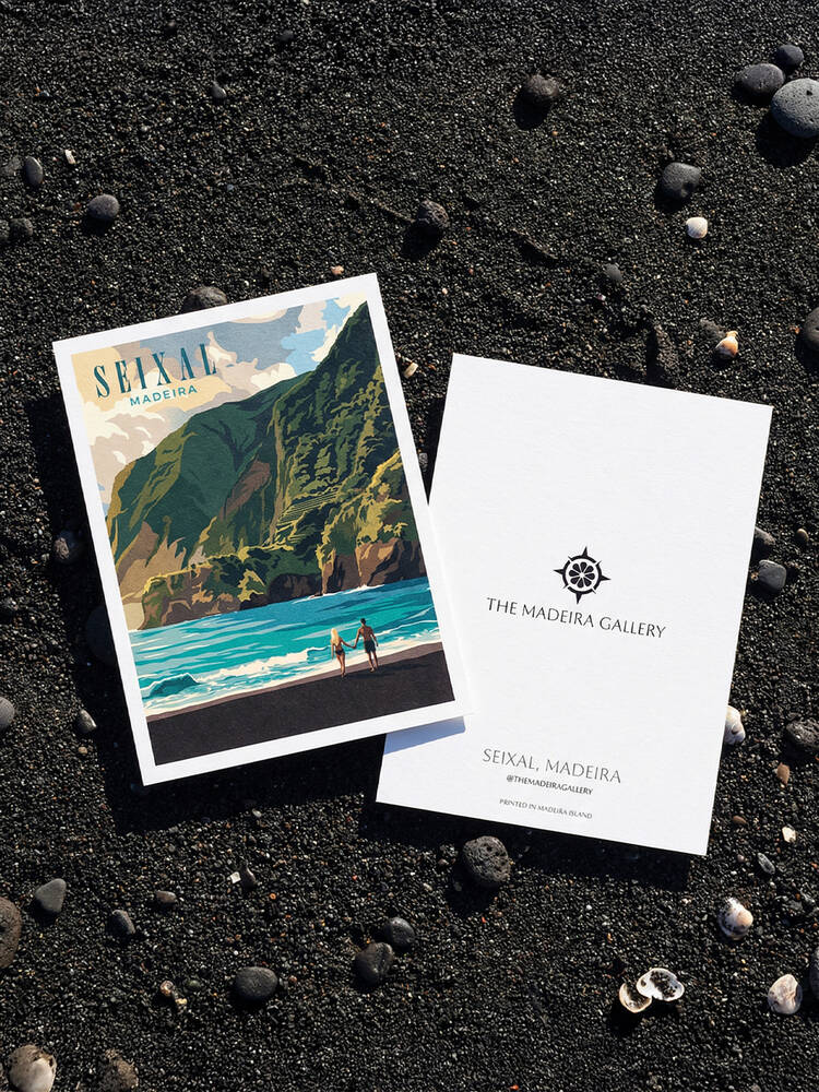 The Madeira Gallery — Seixal Print on Black Sand