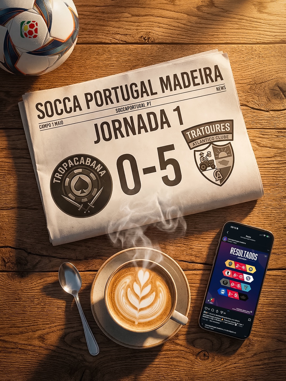 Socca Madeira — Newspaper